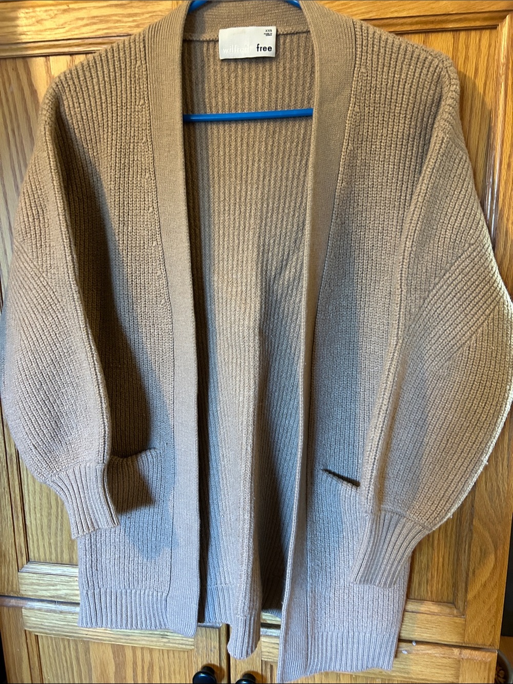 Wilfred Brown Open-Front Ribbed Cardigan - Picture 2 of 4
